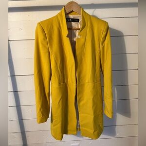 Zara Yellow Blazer Jacket